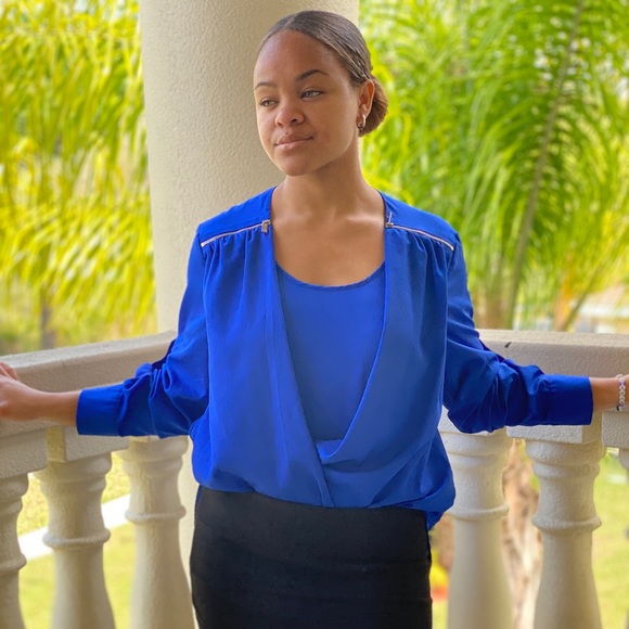 Calvin Klein Tops - Royal Blue Blouse